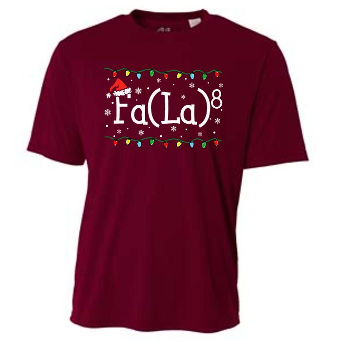 Fa 8 Funny Christmas Santa Fa La Math Teacher Student Cooling Performance Crew T-Shirt