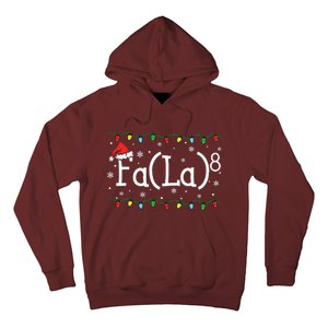 Fa 8 Funny Christmas Santa Fa La Math Teacher Student Hoodie