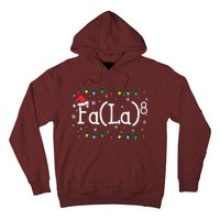 Fa 8 Funny Christmas Santa Fa La Math Teacher Student Hoodie