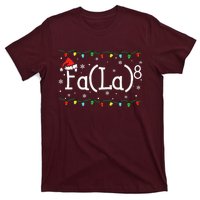 Fa 8 Funny Christmas Santa Fa La Math Teacher Student T-Shirt