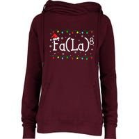 Fa 8 Funny Christmas Santa Fa La Math Teacher Student Womens Funnel Neck Pullover Hood