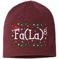 Fa 8 Funny Christmas Santa Fa La Math Teacher Student Sustainable Beanie