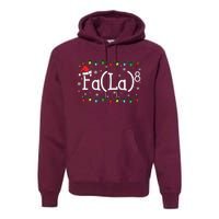 Fa 8 Funny Christmas Santa Fa La Math Teacher Student Premium Hoodie