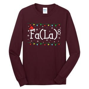 Fa 8 Funny Christmas Santa Fa La Math Teacher Student Tall Long Sleeve T-Shirt