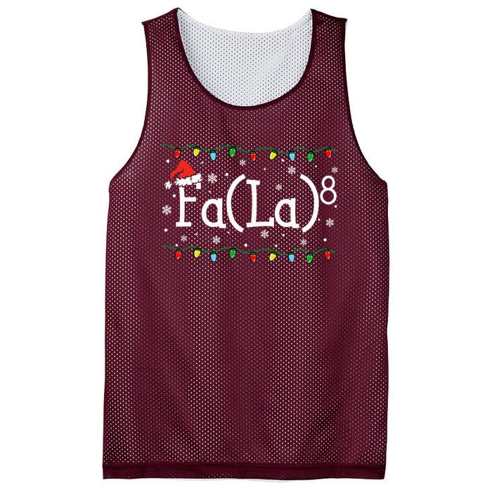 Fa 8 Funny Christmas Santa Fa La Math Teacher Student Mesh Reversible Basketball Jersey Tank