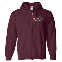 Fa 8 Funny Christmas Santa Fa La Math Teacher Student Full Zip Hoodie