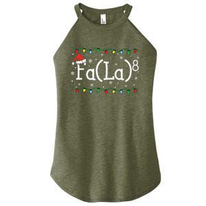 Fa 8 Funny Christmas Santa Fa La Math Teacher Student Women's Perfect Tri Rocker Tank