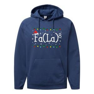 Fa 8 Funny Christmas Santa Fa La Math Teacher Student Performance Fleece Hoodie