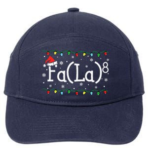 Fa 8 Funny Christmas Santa Fa La Math Teacher Student 7-Panel Snapback Hat