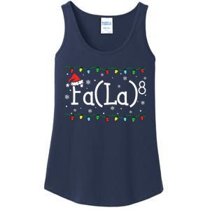 Fa 8 Funny Christmas Santa Fa La Math Teacher Student Ladies Essential Tank