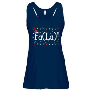 Fa 8 Funny Christmas Santa Fa La Math Teacher Student Ladies Essential Flowy Tank