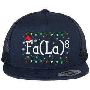 Fa 8 Funny Christmas Santa Fa La Math Teacher Student Flat Bill Trucker Hat