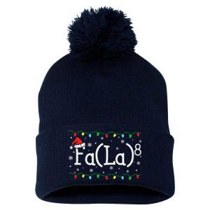 Fa 8 Funny Christmas Santa Fa La Math Teacher Student Pom Pom 12in Knit Beanie