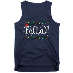 Fa 8 Funny Christmas Santa Fa La Math Teacher Student Tank Top