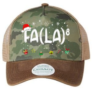 Fa 8 Funny Christmas Santa Fa La Math Teacher Legacy Tie Dye Trucker Hat