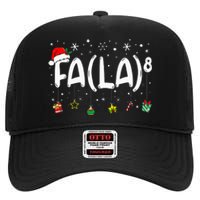 Fa 8 Funny Christmas Santa Fa La Math Teacher High Crown Mesh Back Trucker Hat