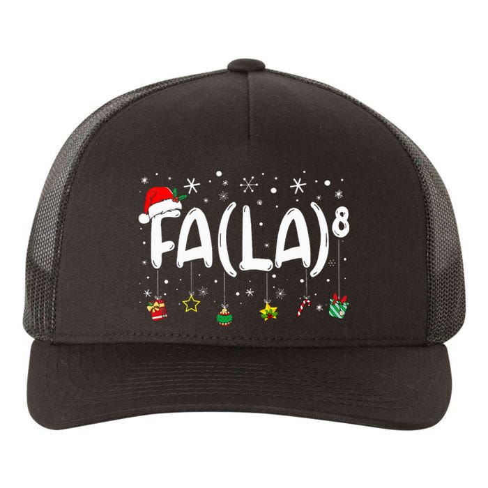 Fa 8 Funny Christmas Santa Fa La Math Teacher Yupoong Adult 5-Panel Trucker Hat