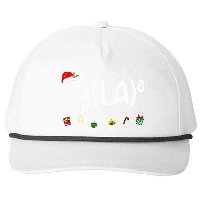 Fa 8 Funny Christmas Santa Fa La Math Teacher Snapback Five-Panel Rope Hat