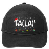 Fa 8 Funny Christmas Santa Fa La Math Teacher 7-Panel Snapback Hat