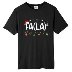 Fa 8 Funny Christmas Santa Fa La Math Teacher Tall Fusion ChromaSoft Performance T-Shirt