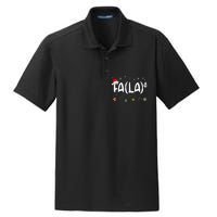 Fa 8 Funny Christmas Santa Fa La Math Teacher Dry Zone Grid Polo