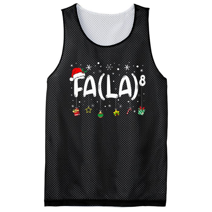 Fa 8 Funny Christmas Santa Fa La Math Teacher Mesh Reversible Basketball Jersey Tank