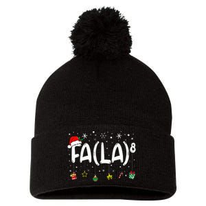 Fa 8 Funny Christmas Santa Fa La Math Teacher Pom Pom 12in Knit Beanie