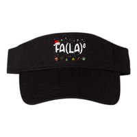 Fa 8 Funny Christmas Santa Fa La Math Teacher Valucap Bio-Washed Visor