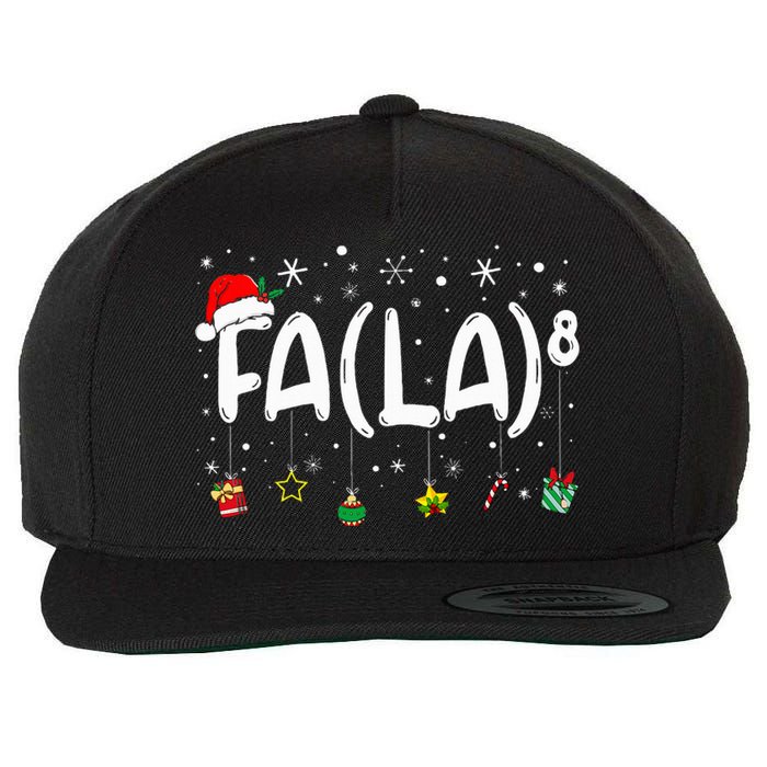 Fa 8 Funny Christmas Santa Fa La Math Teacher Wool Snapback Cap