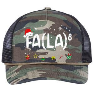 Fa 8 Funny Christmas Santa Fa La Math Teacher Retro Rope Trucker Hat Cap