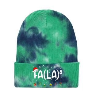 Fa 8 Funny Christmas Santa Fa La Math Teacher Tie Dye 12in Knit Beanie