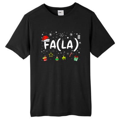 Fa 8 Funny Christmas Santa Fa La Math Teacher Women Tall Fusion ChromaSoft Performance T-Shirt