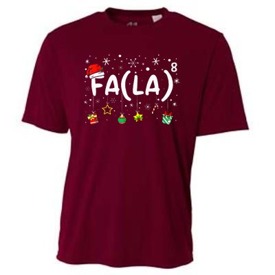 Fa 8 Funny Christmas Santa Fa La Math Teacher Women Cooling Performance Crew T-Shirt