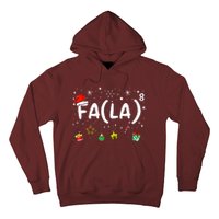 Fa 8 Funny Christmas Santa Fa La Math Teacher Women Hoodie