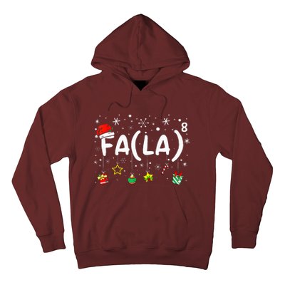 Fa 8 Funny Christmas Santa Fa La Math Teacher Women Hoodie