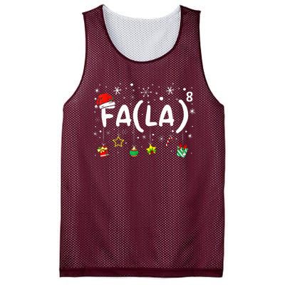 Fa 8 Funny Christmas Santa Fa La Math Teacher Women Mesh Reversible Basketball Jersey Tank