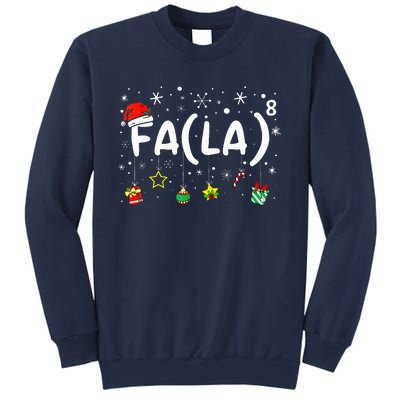 Fa 8 Funny Christmas Santa Fa La Math Teacher Women Sweatshirt