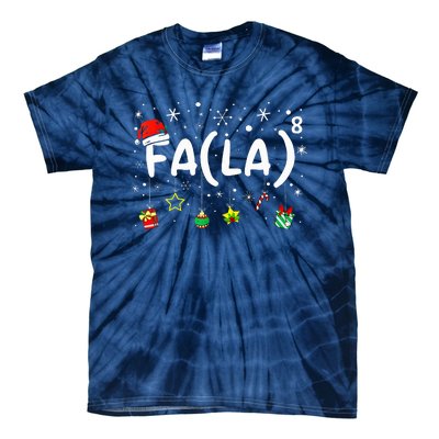 Fa 8 Funny Christmas Santa Fa La Math Teacher Women Tie-Dye T-Shirt