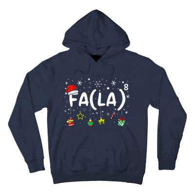 Fa 8 Funny Christmas Santa Fa La Math Teacher Women Tall Hoodie