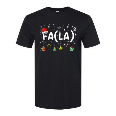 Fa 8 Funny Christmas Santa Fa La Math Teacher Women Softstyle CVC T-Shirt