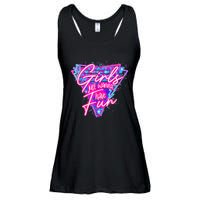 Funny 80s Girl Just Wanna Have Fun Nostalgia 1980s Ladies Essential Flowy Tank