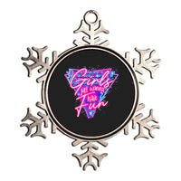 Funny 80s Girl Just Wanna Have Fun Nostalgia 1980s Metallic Star Ornament