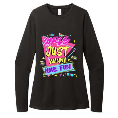 Funny 80s Girl Just Wanna Have Fun 80s Birthday Womens CVC Long Sleeve Shirt