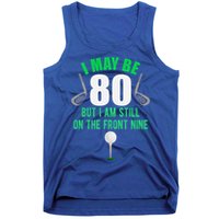 Funny 80th Golf Birthday Gift 80 Year Old Birthday Golfing Funny Gift Tank Top