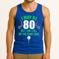 Funny 80th Golf Birthday Gift 80 Year Old Birthday Golfing Funny Gift Tank Top