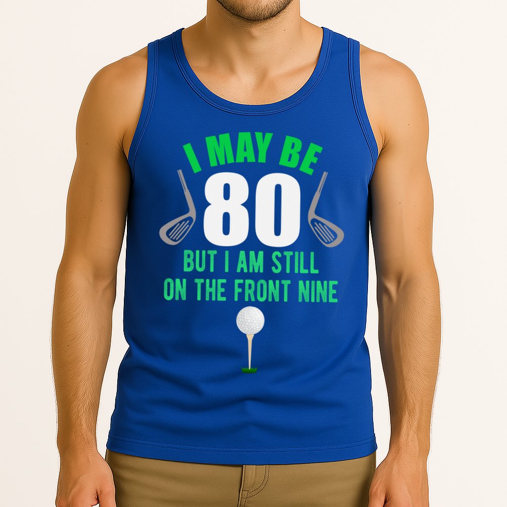 Funny 80th Golf Birthday Gift 80 Year Old Birthday Golfing Funny Gift Tank Top