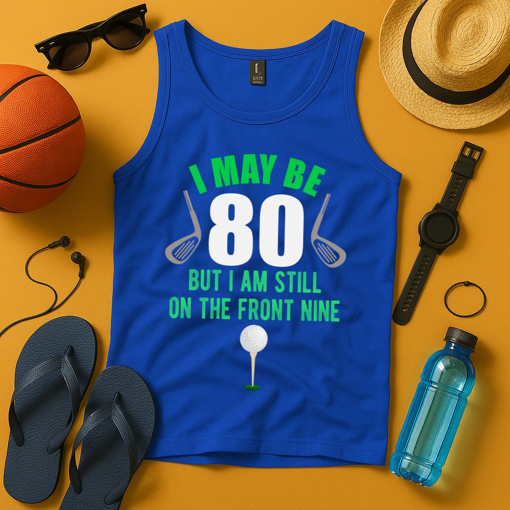 Funny 80th Golf Birthday Gift 80 Year Old Birthday Golfing Funny Gift Tank Top