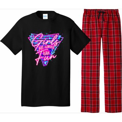 Funny 80s Girl Just Wanna Have Fun 1980s Style Pajama Set