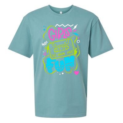 Funny 80s Girls Just Wanna Have Fun Nostalgia 1980s Sueded Cloud Jersey T-Shirt