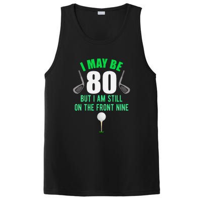 Funny 80th Golf Birthday 80 Year Old Birthday Golfing PosiCharge Competitor Tank